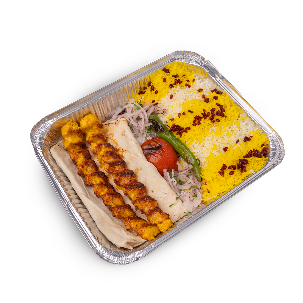 Chicken kabab grilled with rice