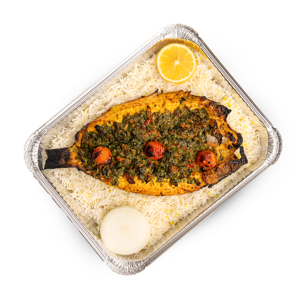 seabass grilled white rice
